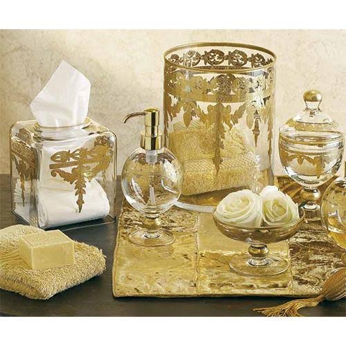 Gold Wastebasket Q97397