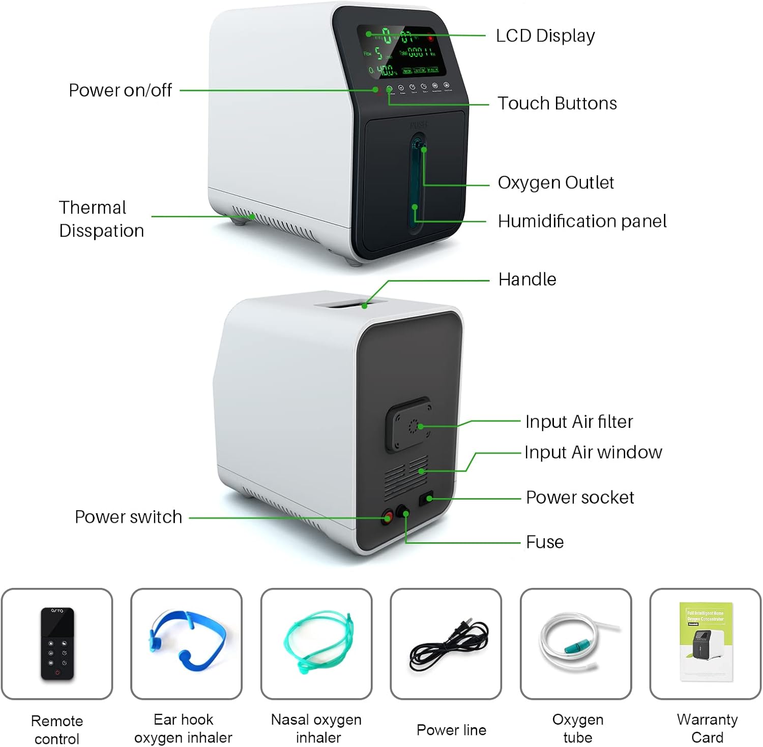 Portable Oxygen Concentrator 1-7L N803