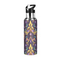 20 oz Insulated Stainless Steel Water Bottle with Straw Lid D1511