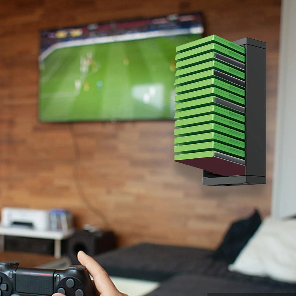 Game Disk Storage Rack Wall Mounted Vertical Large Capacity Display Shelf Holder Y790398