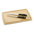 3-Piece Carving Set with Cutting Board Black X376