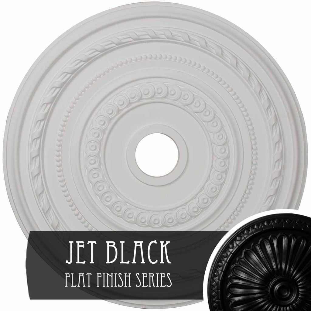Cole Ceiling Medallion Hand-Painted Jet Black I4137