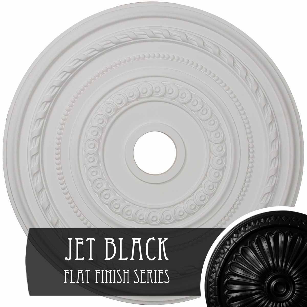 Cole Ceiling Medallion Hand-Painted Jet Black I4137