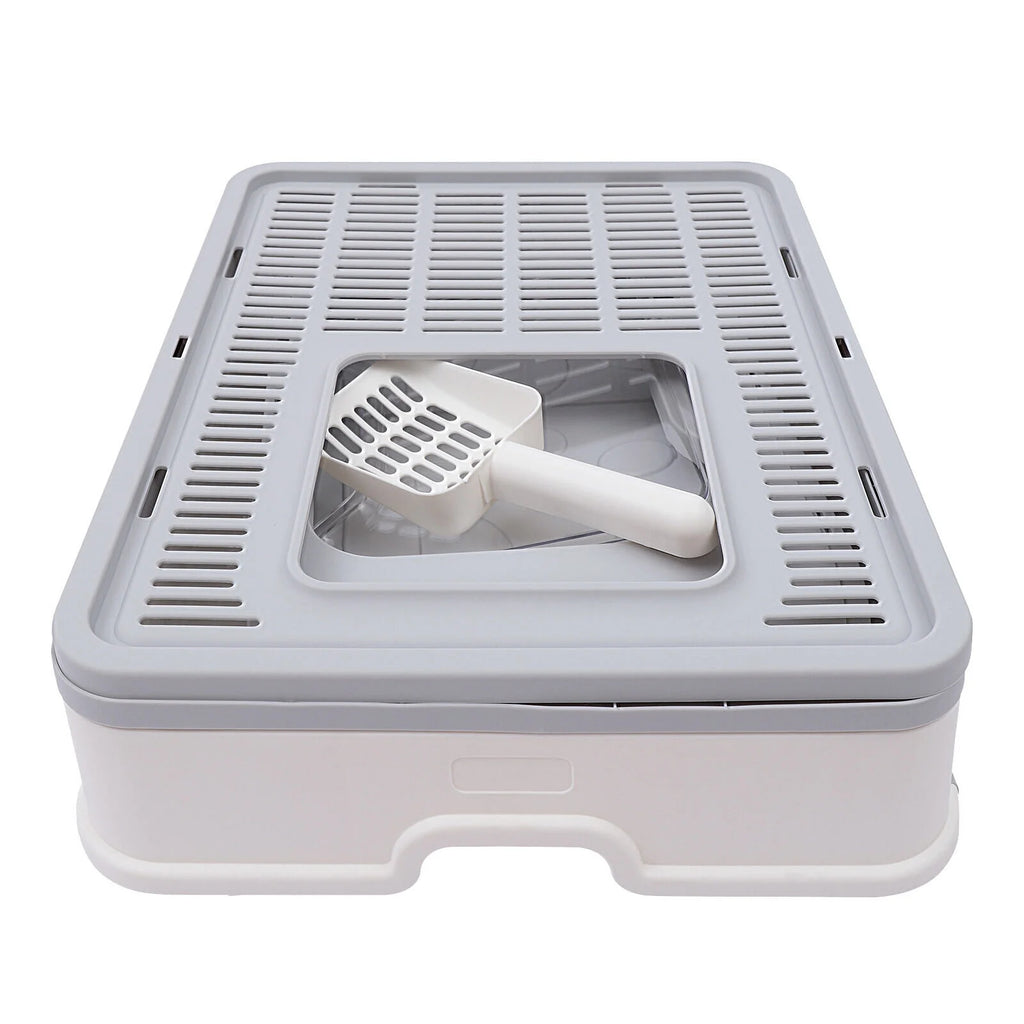 16.14" Foldable Enclosed Cat Litter Box with Lid E188710
