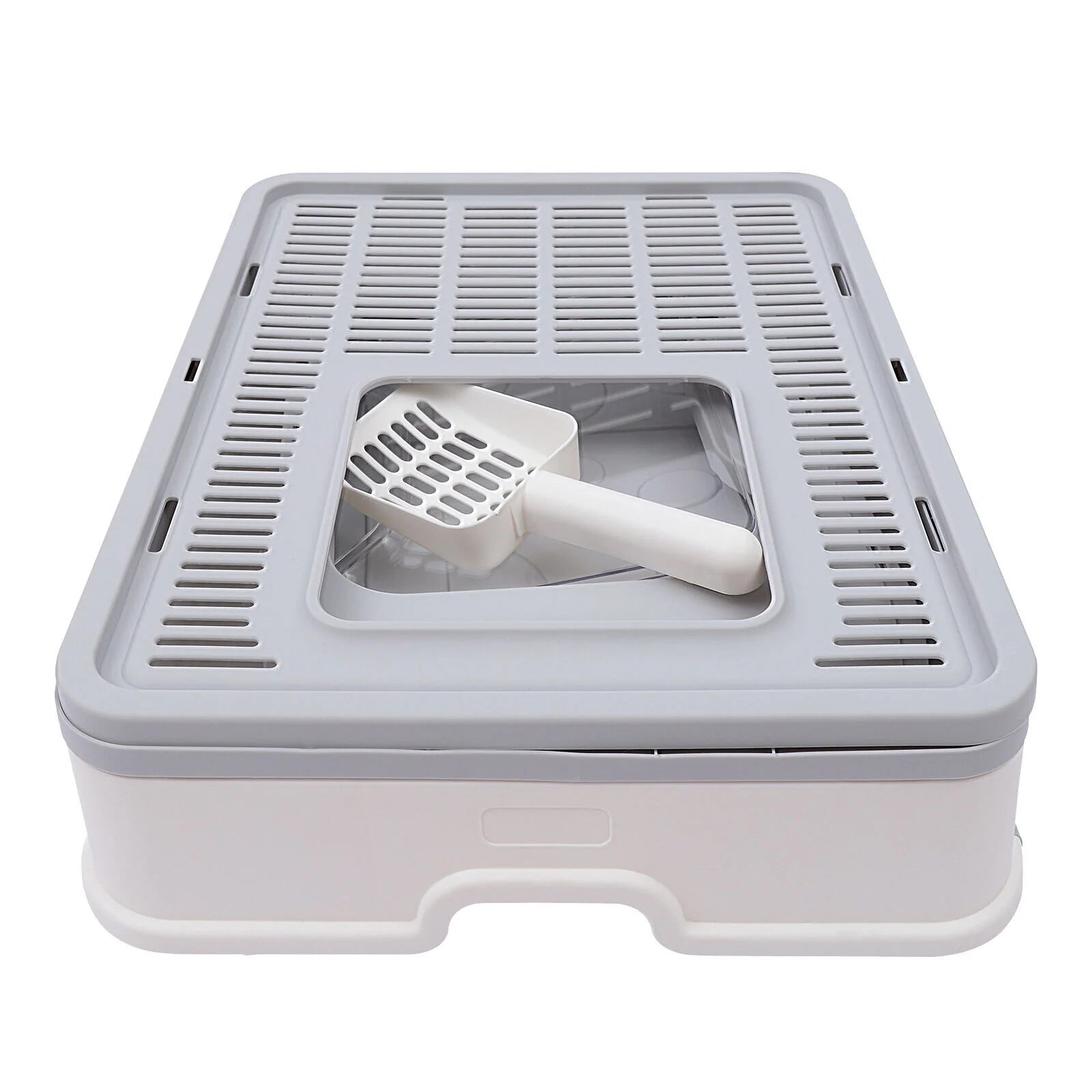 16.14" Foldable Enclosed Cat Litter Box with Lid E188710