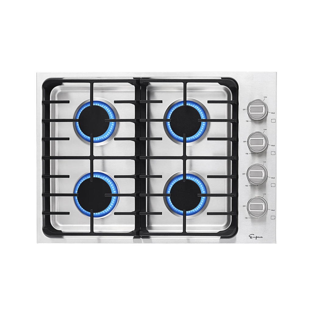 30" Gas Cooktop and 36" Wall Mount Range Hood H3407