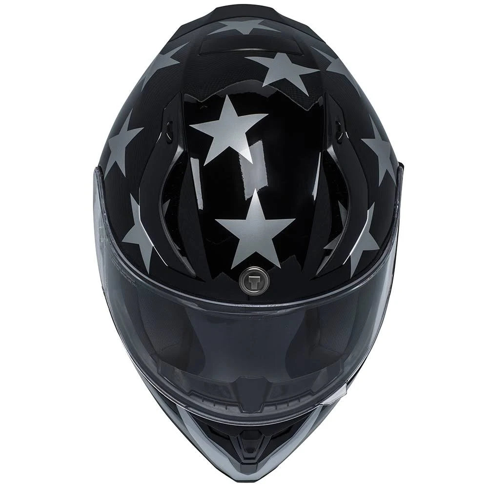 Gloss Black Captain Shadow Full Face Motorcycle Helmet D848145