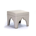 Natural Linen Cubic Stool P98924