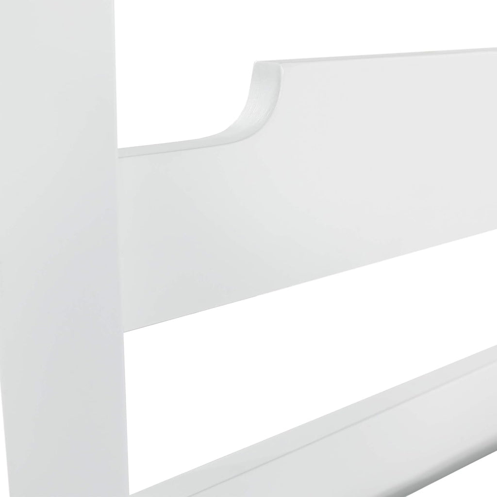 White Twin Size Wood Canopy Bed S8313