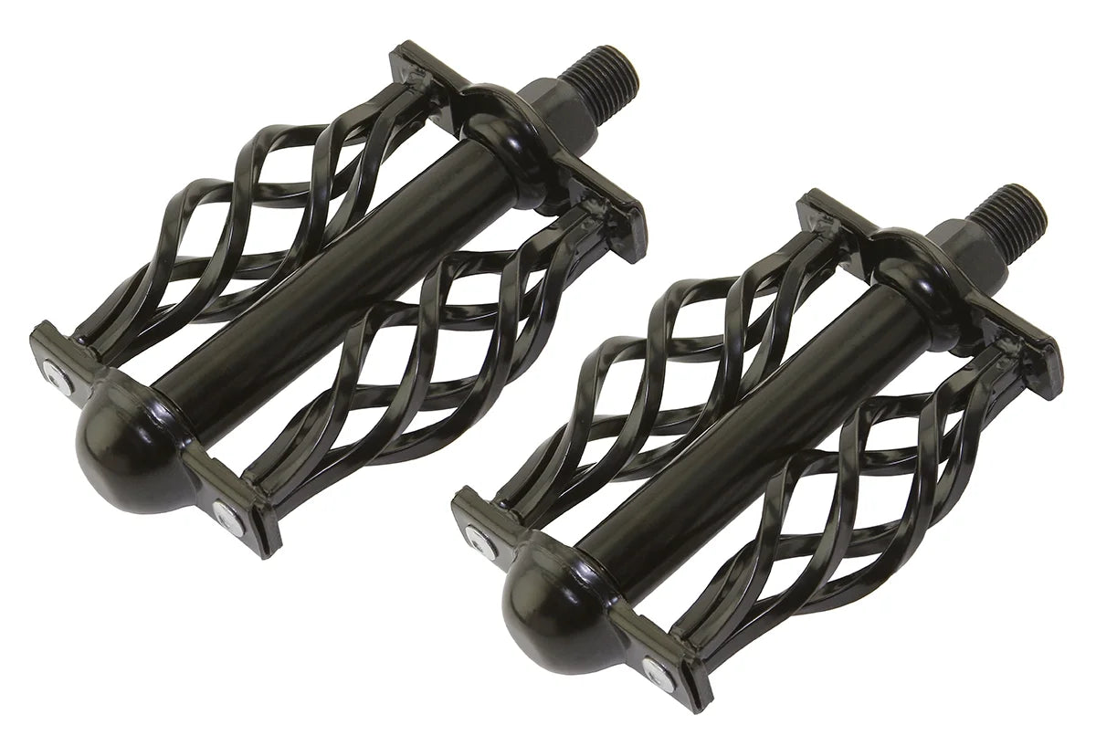 Twisted Pedals with Cage 1/2" Black Bicycle Pedal P794216