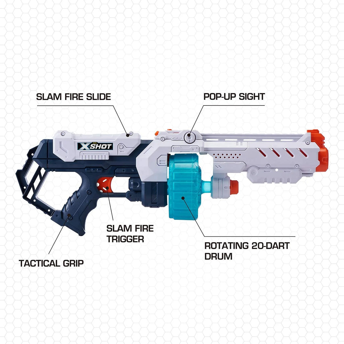 48 Darts Foam Dart Blaster with Slam-Fire Function S385466
