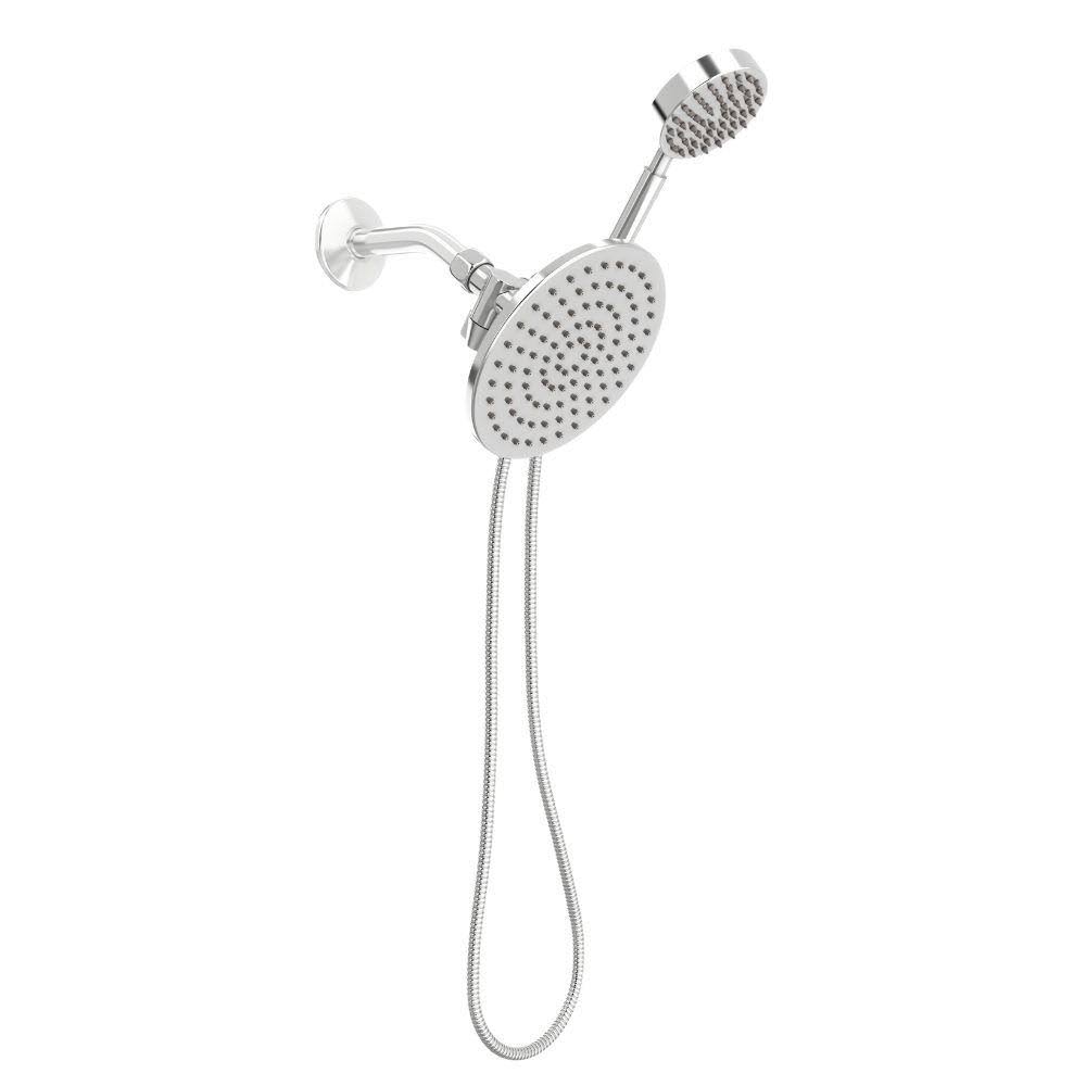 Dual Shower Head Combo with Hand Held and Rain Shower Head, 2.5 GPM Brushed Nickel A52569