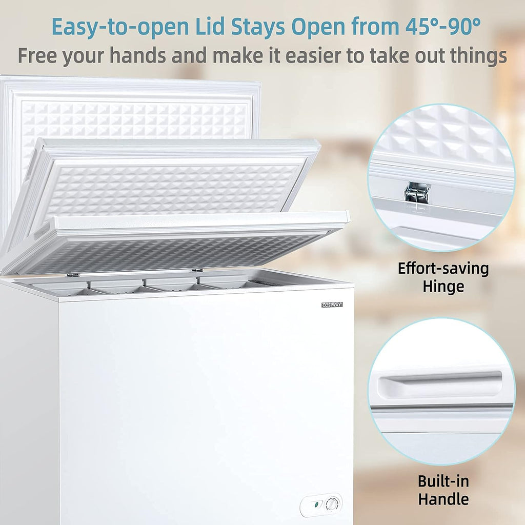 7.0 Cu.ft Upright Single Door Chest Freezer with 4 Removable Baskets A9670