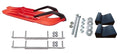 Red XCS Snowmobile Skis with 7.5" Shaper Bars Complete Kit B72854