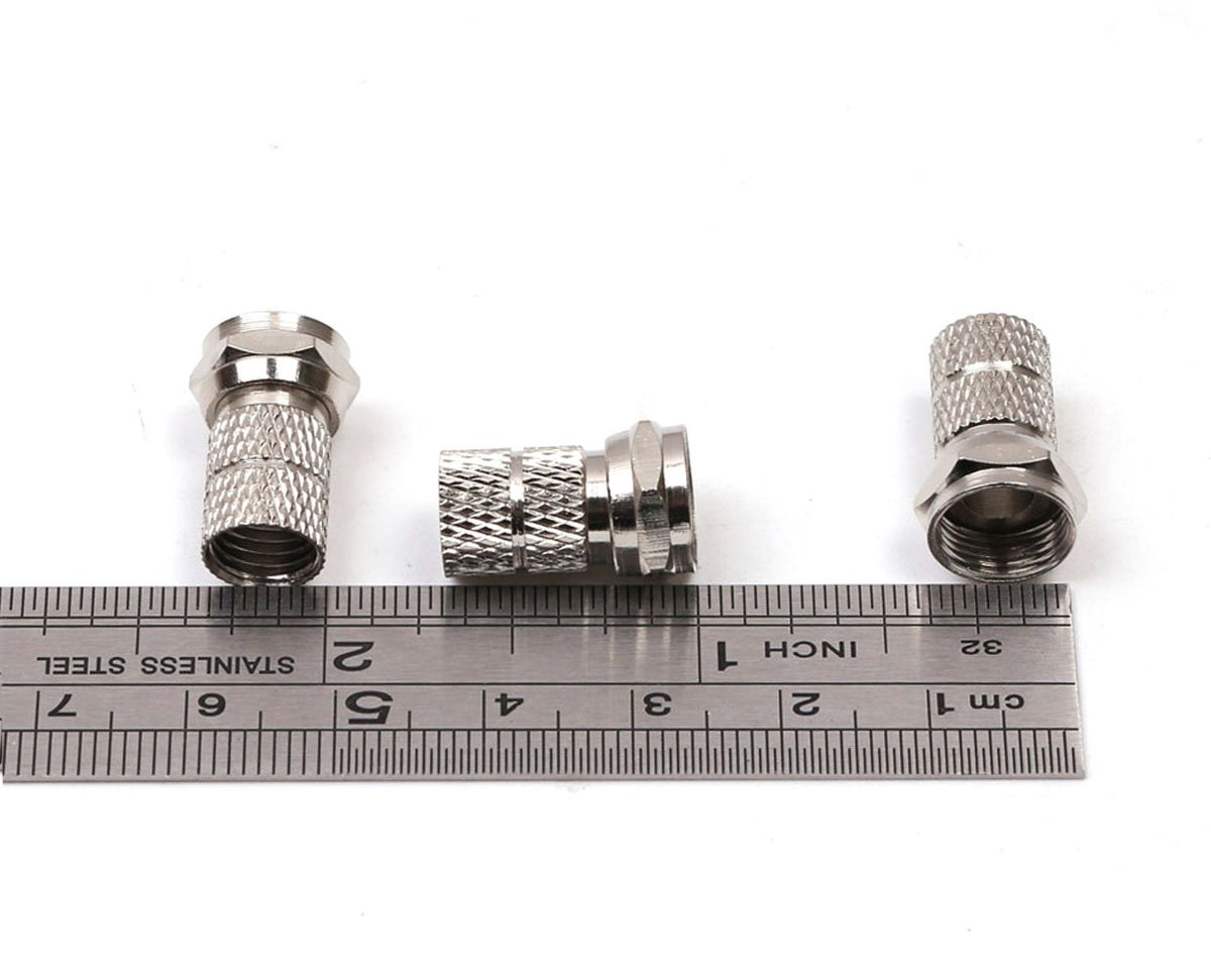 6PCS Twist-On Coaxial Cable Connector Adapter Plug X74351