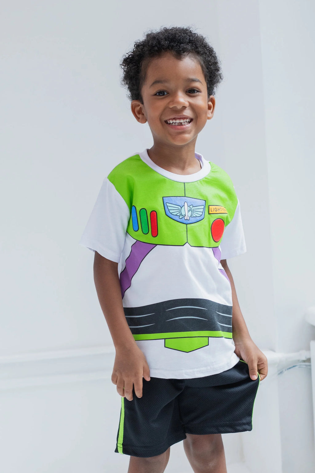Toddler Boys Cosplay T-Shirt and Mesh Shorts Outfit Set S8024