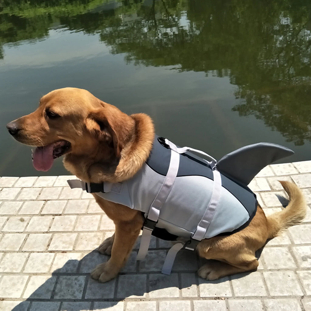 Dog Pet Shark Swimsuit Vest Safety Wear Z9725