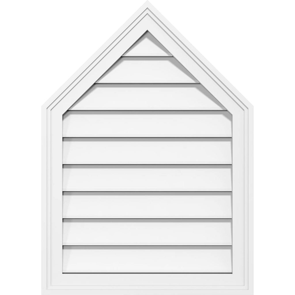 Peaked Top Surface Mount PVC Gable Vent Q7622