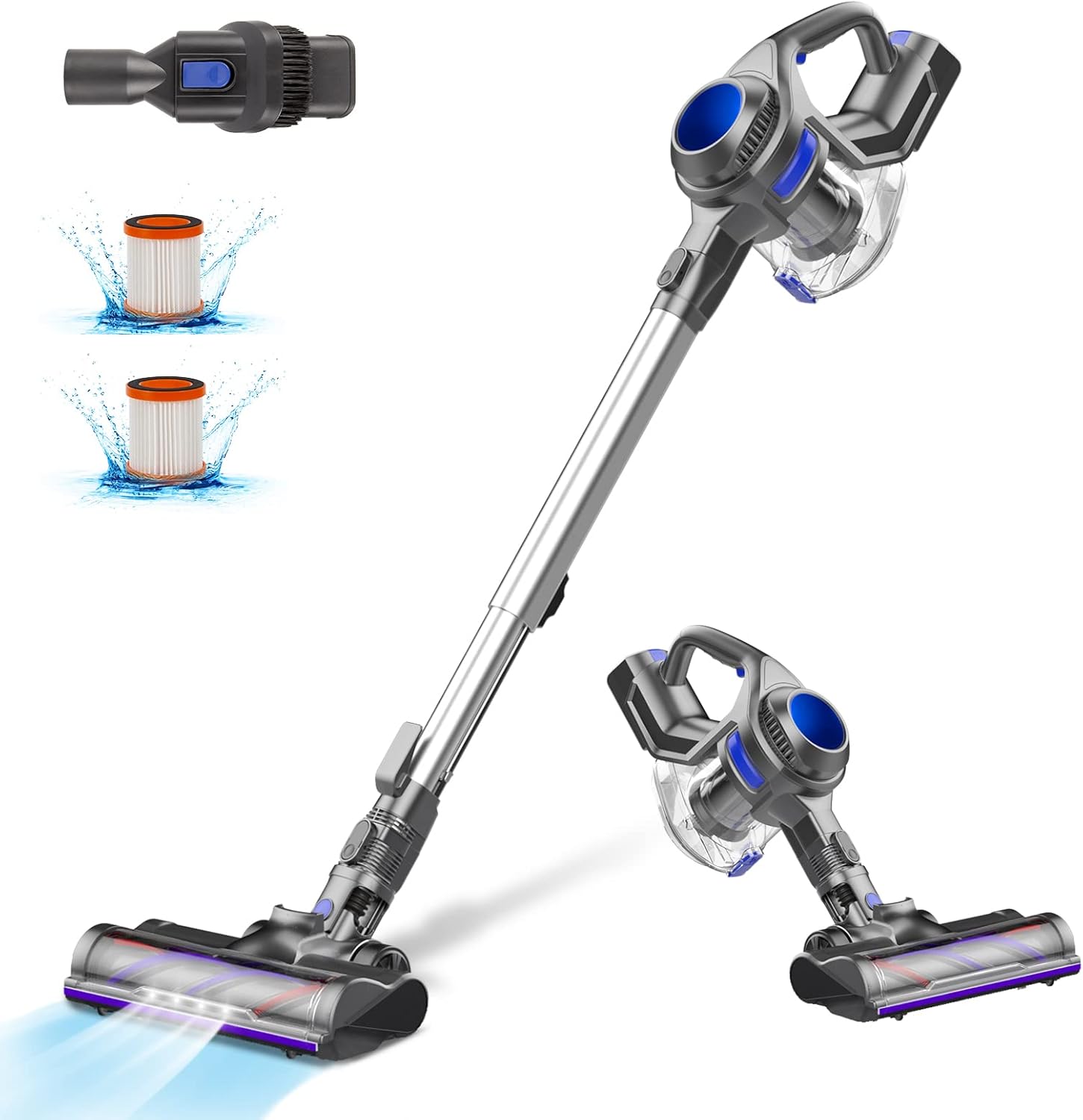 Cordless Stick Vacuum Cleaner 4 in 1 with LED Brush J725725