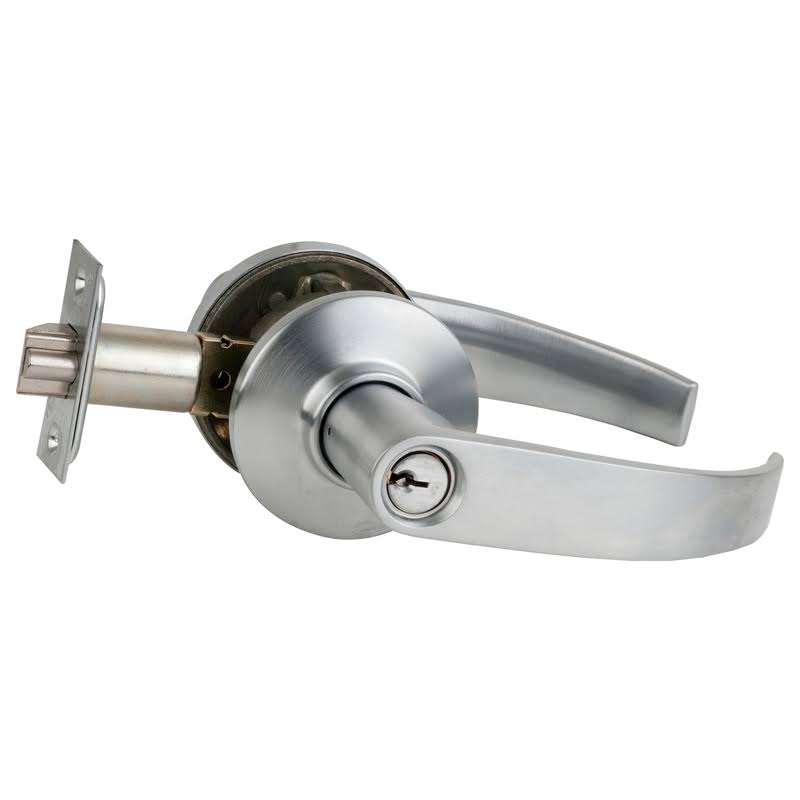 Satin Chrome Entrance Door Leverset C663