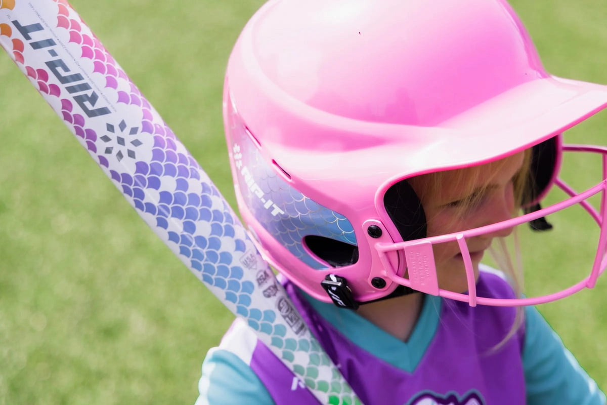 Aqua Purple Pink Fast-Pitch Bat 27 inch O31626