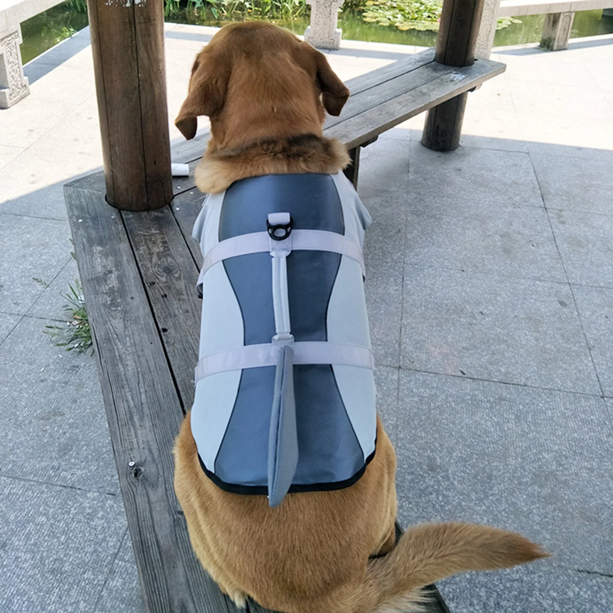 Dog Pet Shark Swimsuit Vest Safety Wear Z9725