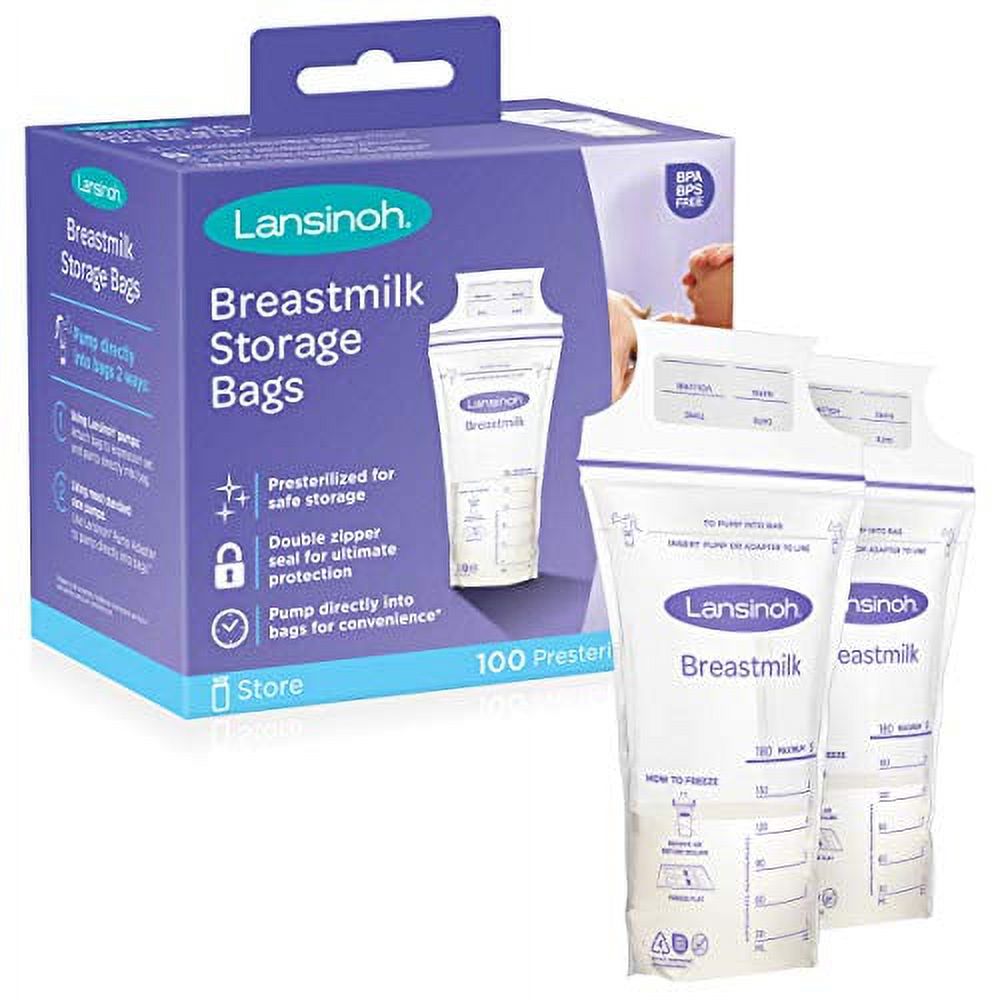 100 Count Breastmilk Storage Bags T1096