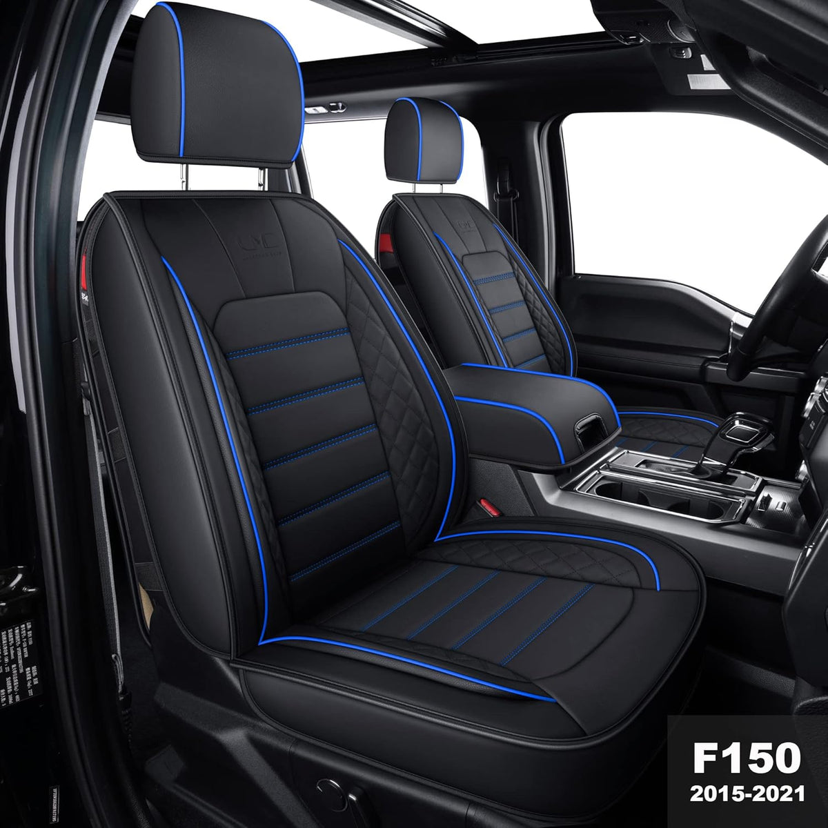 Black 2 pcs Front Seat Covers Z790886