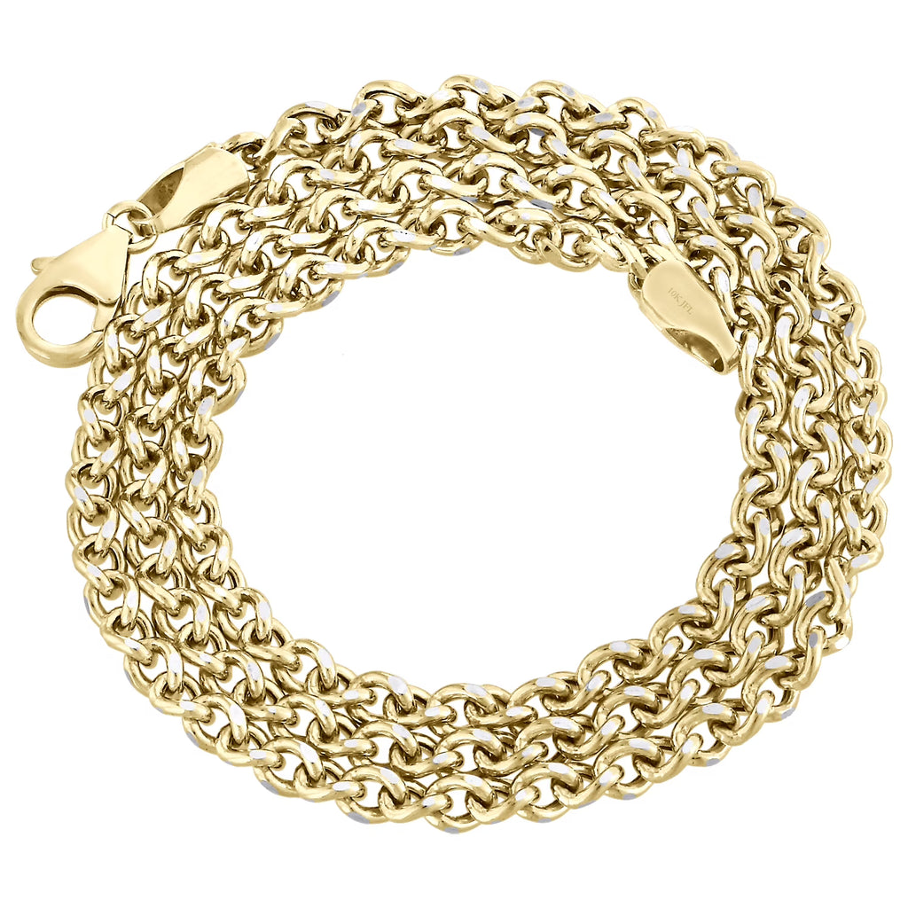 18 Inch Yellow Gold Twisted Curb Chain Necklace Z737750