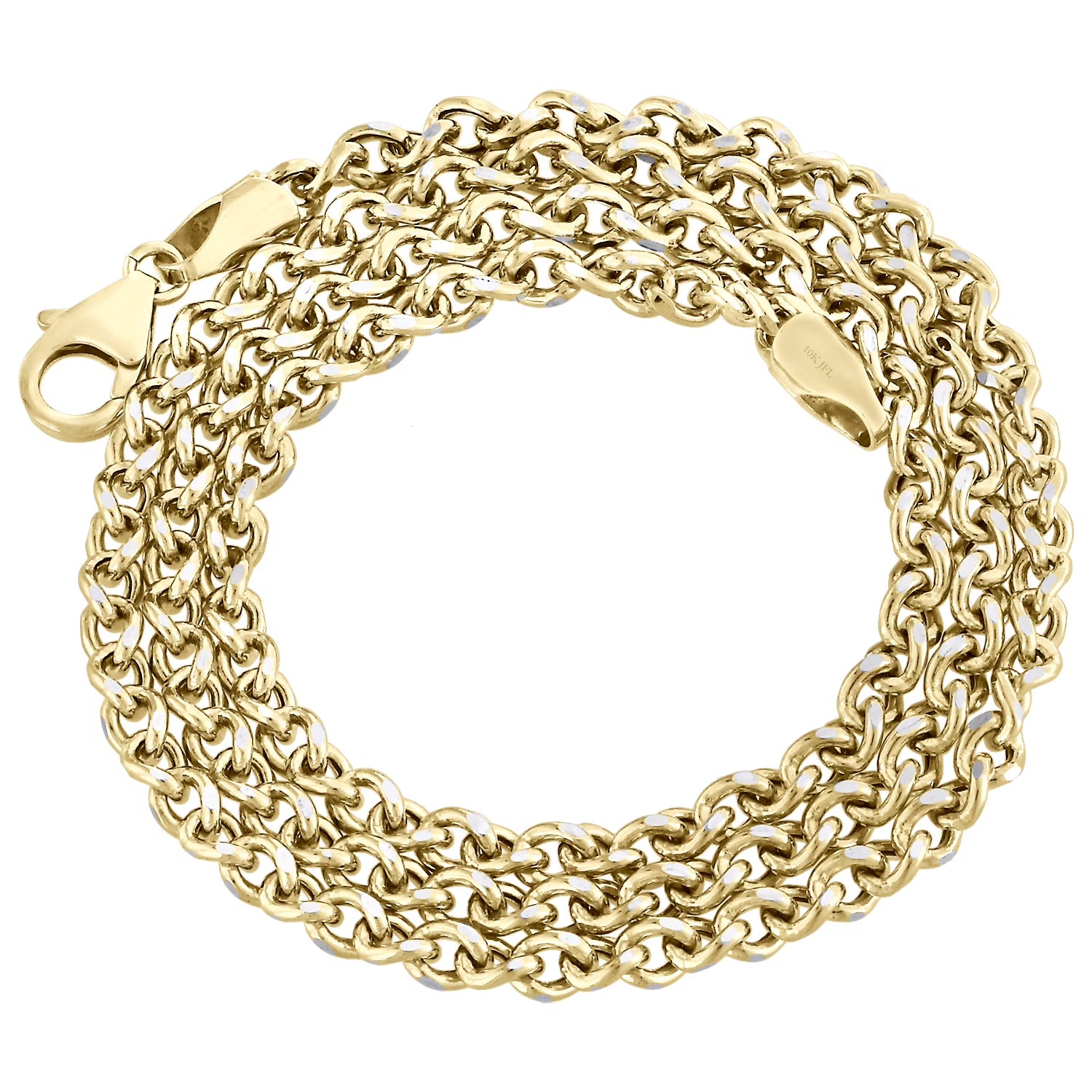 18 Inch Yellow Gold Twisted Curb Chain Necklace Z737750