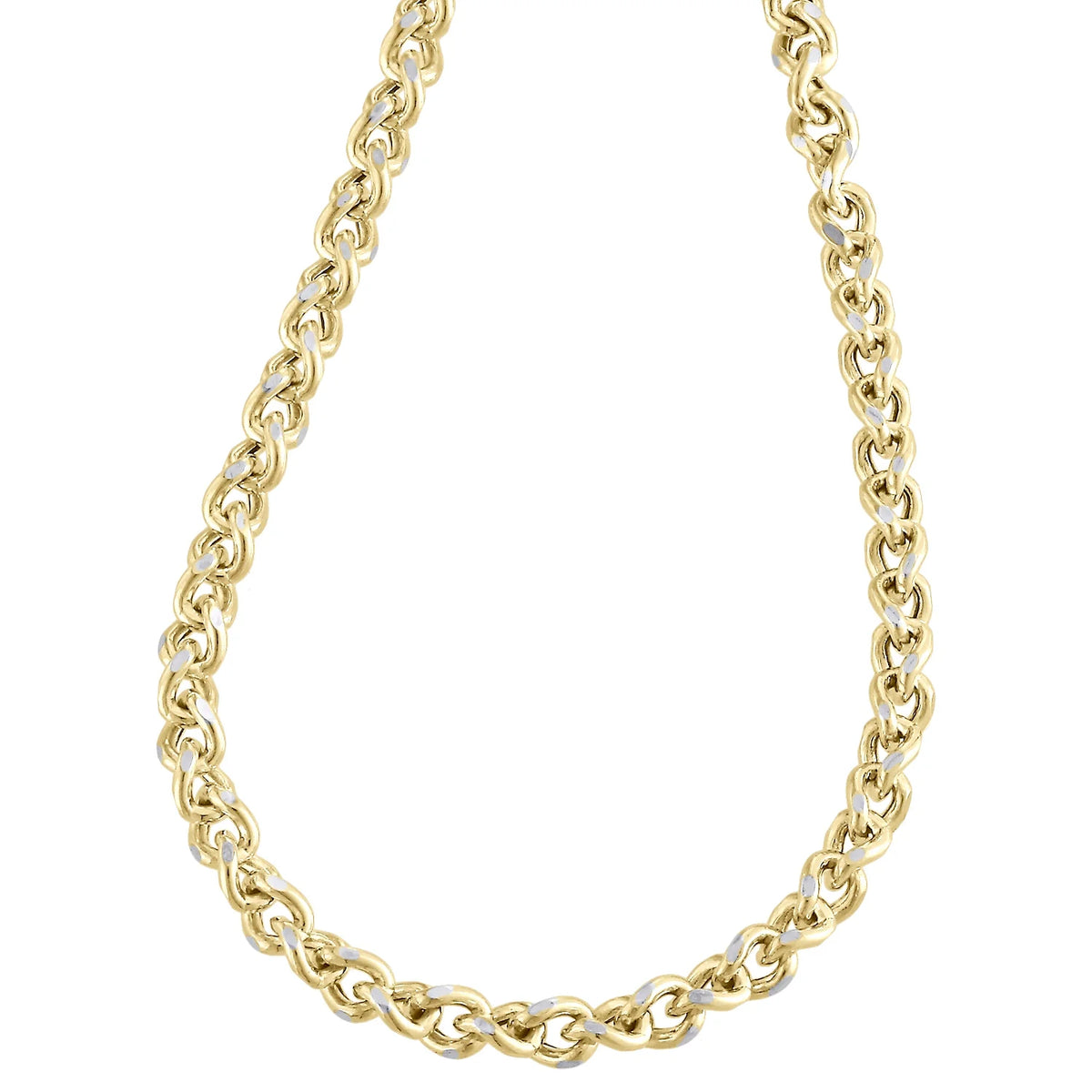 18 Inch Yellow Gold Twisted Curb Chain Necklace Z737750