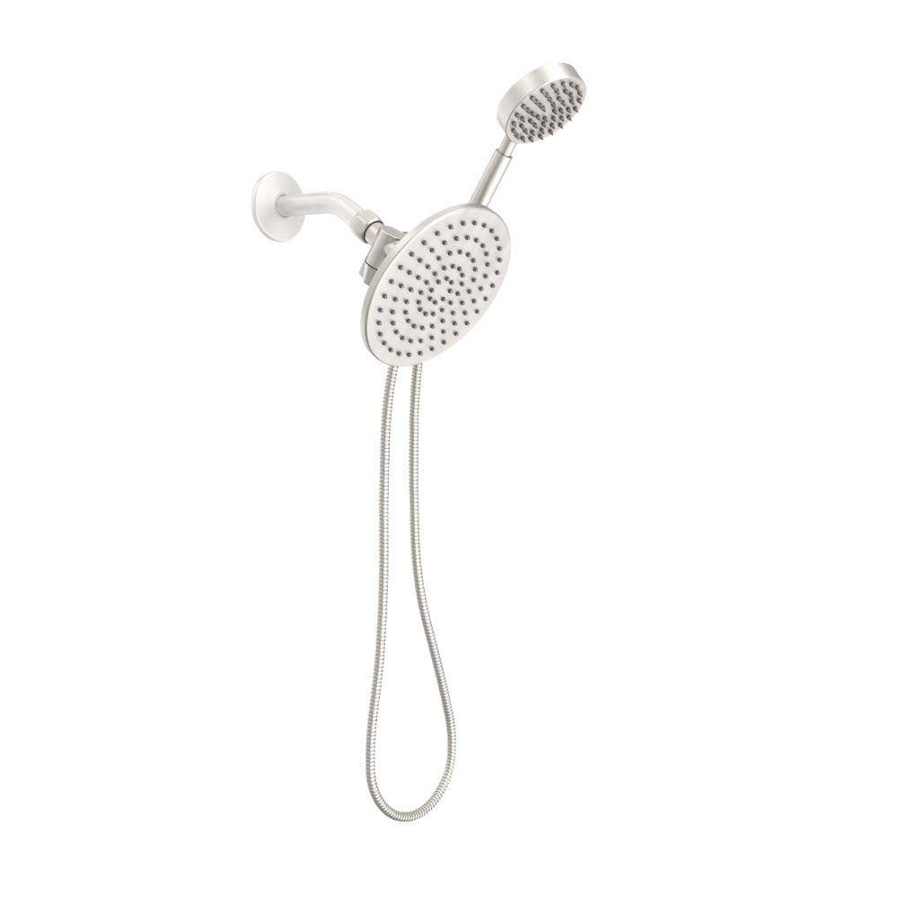 Dual Shower Head Combo with Hand Held and Rain Shower Head, 2.5 GPM Brushed Nickel A52569