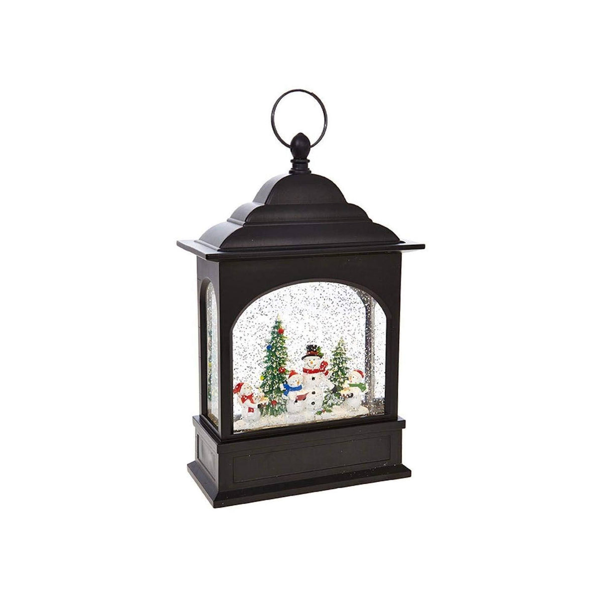 Black and White Musical Lighted Snowman Water Lantern X2390