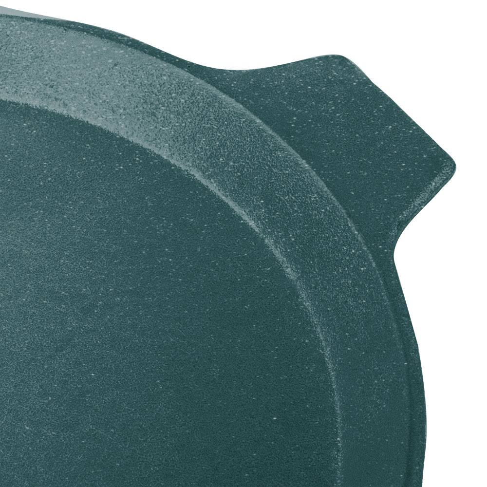 Hunter Green White Speckle 10x22 Sand Cast Aluminum Pizza Tray with Handle Z781