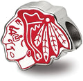Sterling Silver Enameled Logo Bead R2506