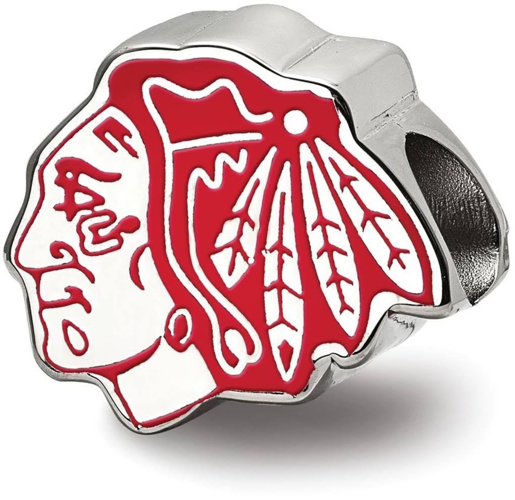 Sterling Silver Enameled Logo Bead R2506