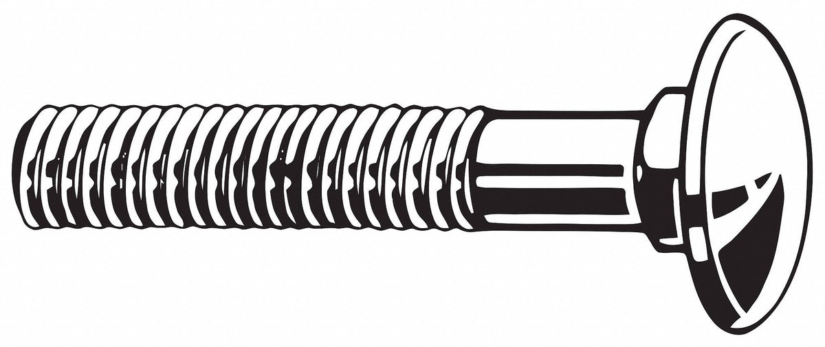 Carriage Bolt, Steel, Square, Gr 5, PK300 L83083