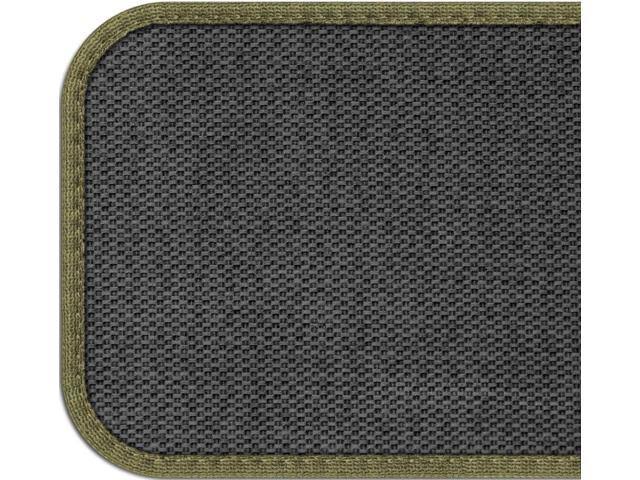 Set of 12 Skid-Resistant Carpet Stair Treads Olive Green 9 in. x 36 in. H45870