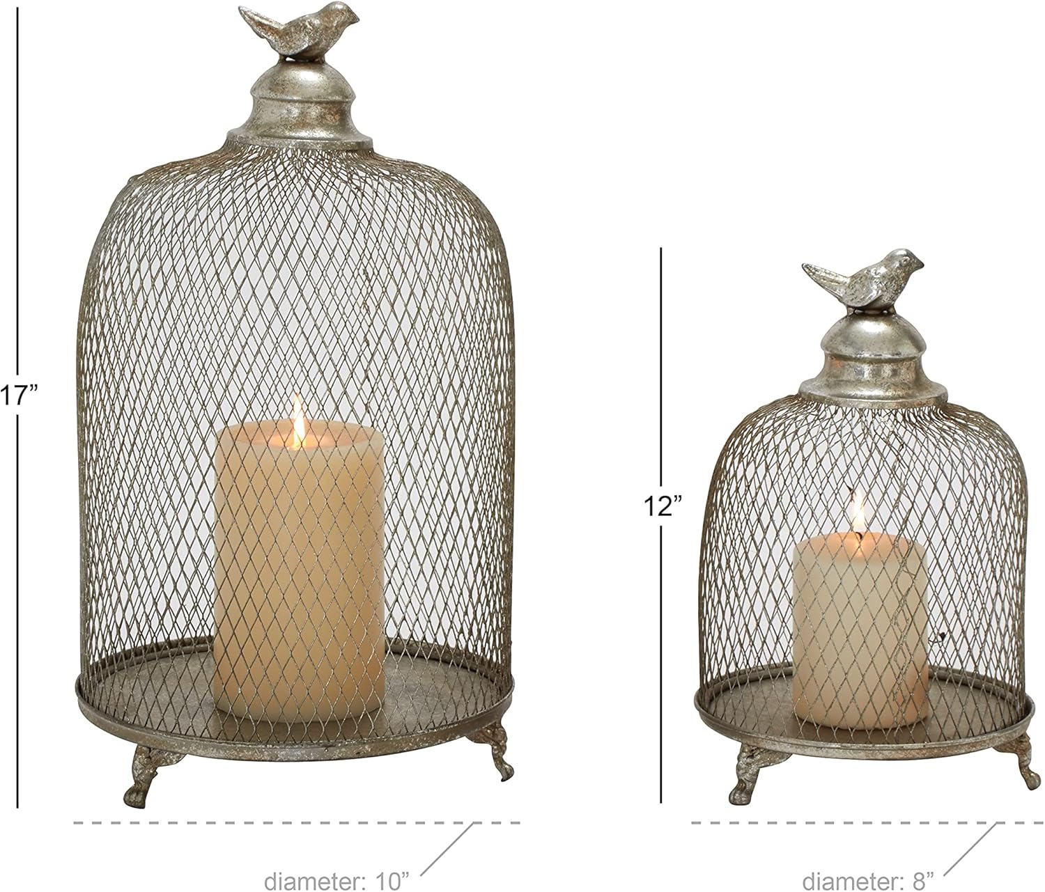 Metal Candle Lantern Set of 2 H3484