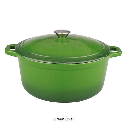 5 qt Blue Cast Iron Oval Covered Casserole X174992