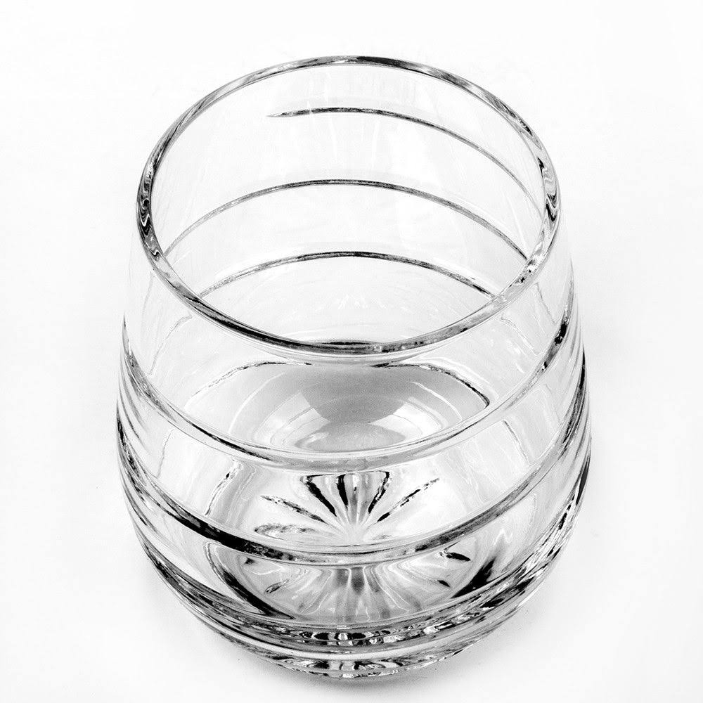Set of 6 Clear Crystal Whiskey Glass V3482