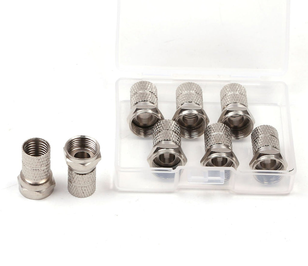 6PCS Twist-On Coaxial Cable Connector Adapter Plug X74351