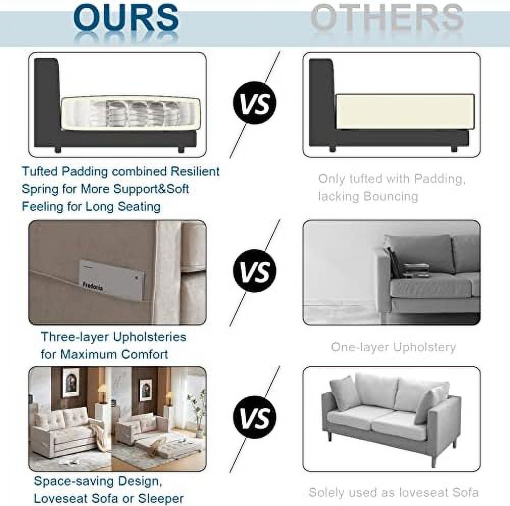 Full Size Futon Sofa Bed with Chenille Upholstery S101