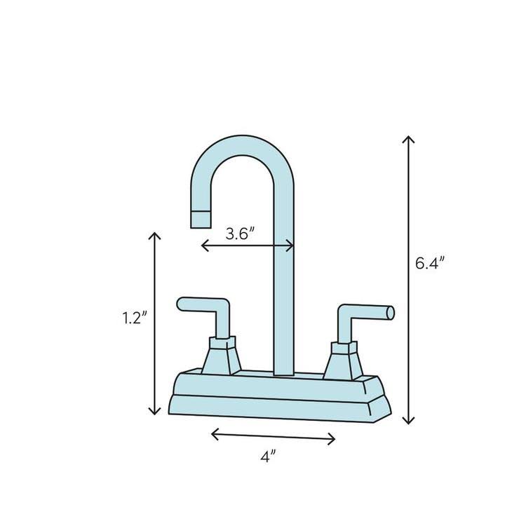 4x22 Centerset Bathroom Faucet, Brushed Nickel W89321