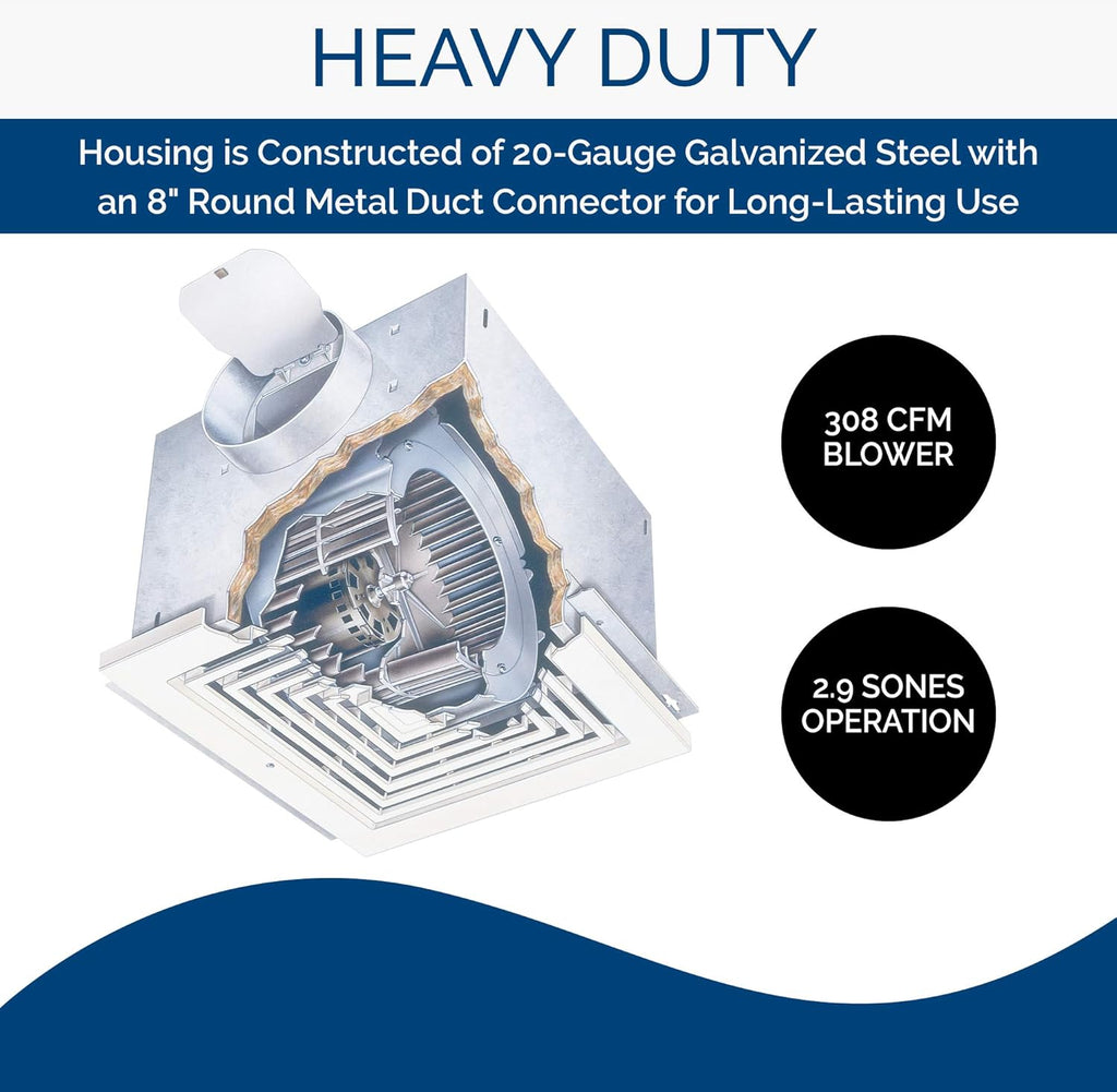 White 308 CFM 120V Commercial Exhaust Fan H960825