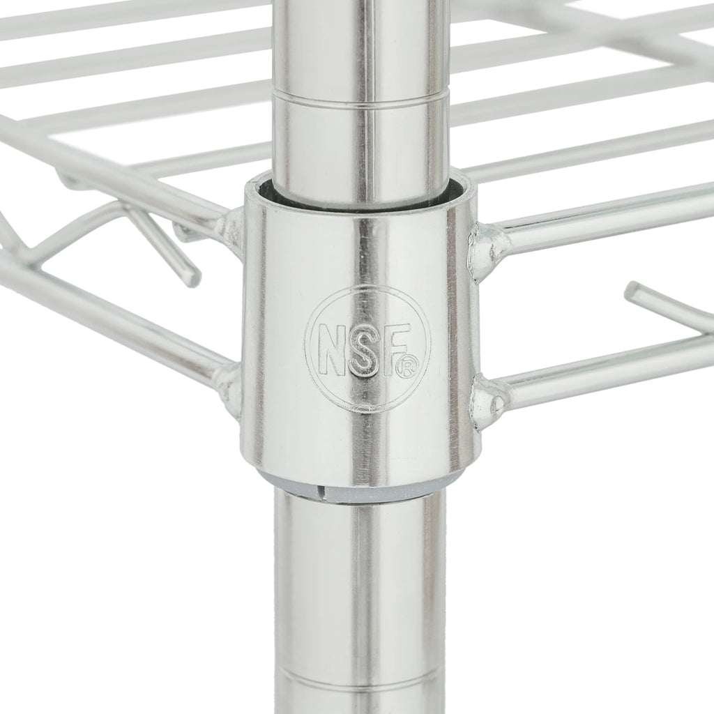 3-Tier Chrome Rolling Cart Q895663