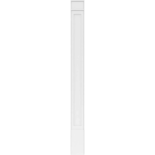 Flat Panel PVC Pilaster with Decorative Capital and Base (Pair) Z380024