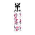 Pink Stainless Steel Insulated Water Bottle with Straw Lid K68338