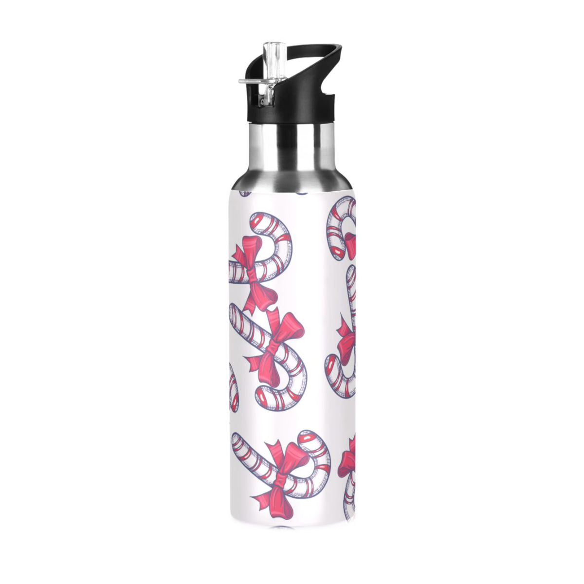 Pink Stainless Steel Insulated Water Bottle with Straw Lid K68338