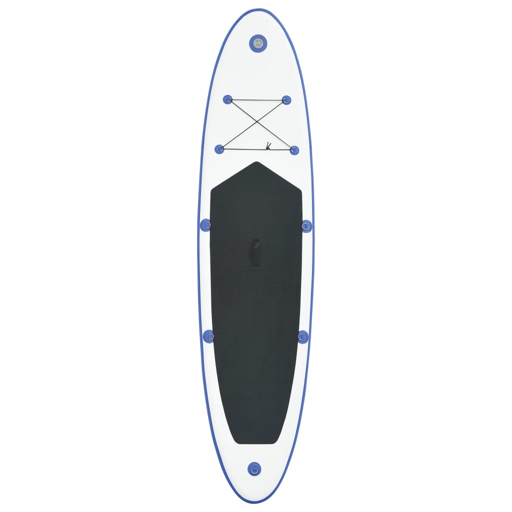 Blue and White Inflatable Paddleboard Set R428